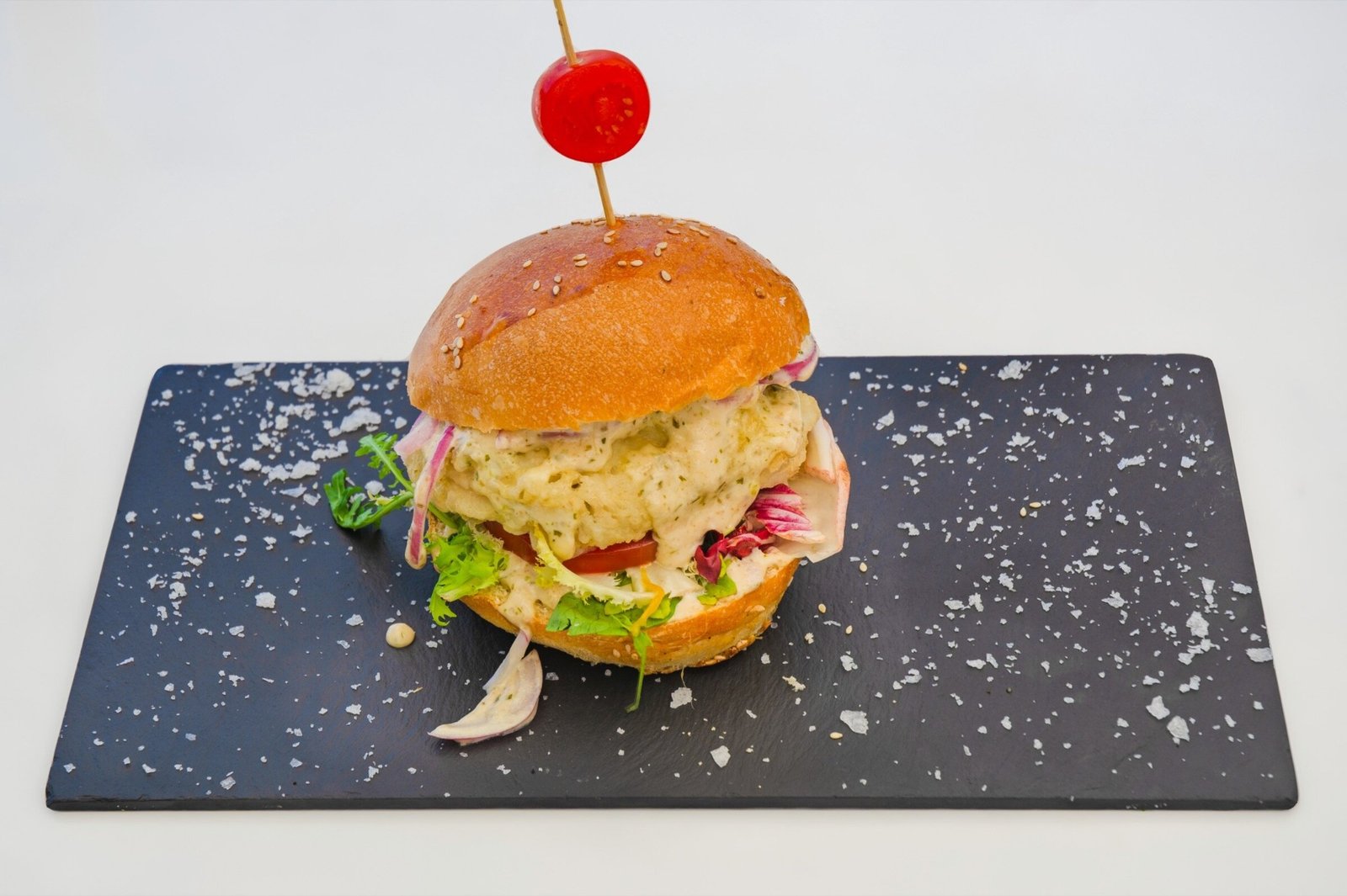 Hamburguesa de pollo gourmet